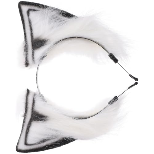 minkissy 1stück Faltbarer Furry Haarreif Mit Tierohren Dekorativer Haarschmuck Für Feste Und Partys Niedliches Accessoire Für Kostüme Schwarz von minkissy