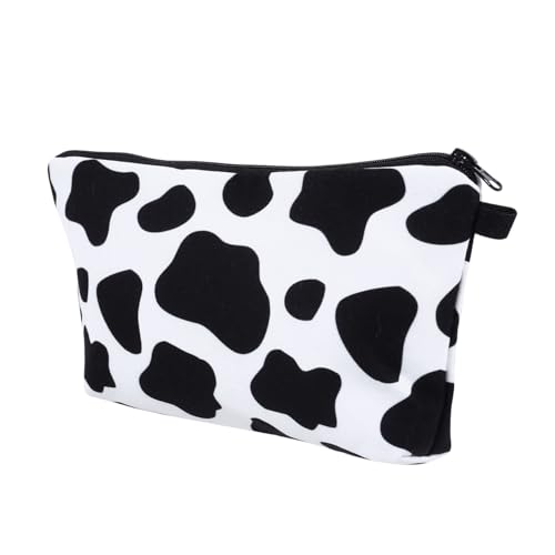 minkissy 1stück Makeup Storage Bag Praktische Kosmetiktasche Mit Cow-Design Tragbar Für Damen Für Und Täglichen Gebrauch Leicht Und Elegant von minkissy