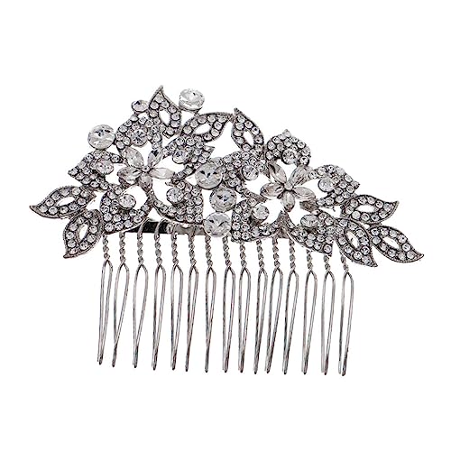 minkissy 1stück Rhinestone Haarkamm Für Damen Eleganter Hochzeits-haaraccessoire Für Bräute Und Brautjungfern Romantisches Design Für Feiern Und Besondere Anlässe Chic Und Funkelnd von minkissy