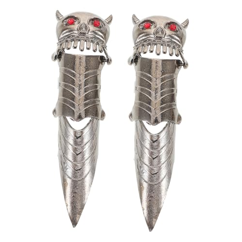 minkissy 2 Krallenringe Eule Gothic Punk Vollfinger Krallenringe Für Damen – Metall Vintage Finger Punk Schmuck Für Party Cosplay Halloween Bühnenauftritte von minkissy