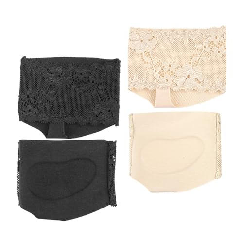 minkissy 2 Paar Spitzensocken Damensocken halbe Socken nahtlose Socken Rollos aus weichem Garn Fußpolster Socken Ballen Socken große Zehenstütze rutschfeste Socken Gel-Zehenschutz Elasthan von minkissy