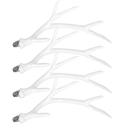 minkissy 2 Paar künstliche Geweihe Gecko-Wandkunstdekor falsches Hirschgeweih weihnachtsdeko weihnachts party weihnachtsbaumschmuck stirnband DIY Hirschhorn Hirschhörner Kostüm-Requisiten von minkissy