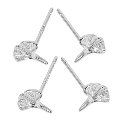 minkissy 2paare Ginkgo-ohrringe Aus Sterlingsilber Tropfen-ohrringe Mit Natürlicher Pflanzenform Für Frauen Langer Schmuck Für Ohrlöcher Ginkgo-blüten-design von minkissy