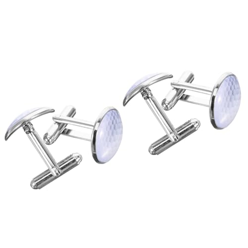 minkissy 2 Paare Herren Manschettenknöpfe Golf Design Cufflinks für Anzug Hemd Langlebiges Metall Accessoire für Hochzeiten Besondere Anlässe Männer Frauen von minkissy