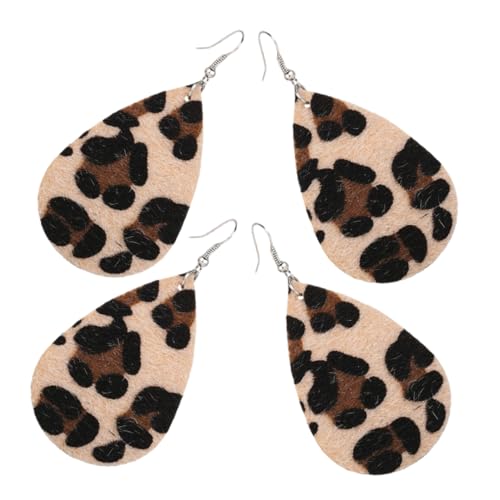 minkissy 2 Paare Wassertropfen -Ohrringe aus Leopardenrücken Tropfenohrringe mit Leopardenmuster Tropfenförmige Ohrhänger mit Leopardenmuster Leopardenohrringe für Frauen Ohrring baumeln Pu minkissy 2 Paare Wassertropfen -Ohrringe aus Leopardenrücken Tropfenohrringe mit Leopardenmuster Tropfenförmige Ohrhänger mit Leopardenmuster Leopardenohrringe für Frauen Ohrring baumeln Pu von minkissy