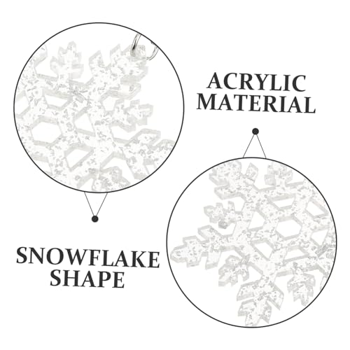 minkissy 2 Paare Weihnachts Ohrringe Silber Schneeflocken mit Pailletten Leichte Sequin Snowflake Dangler Schmuck für Damen Festliche Party und Alltag von minkissy