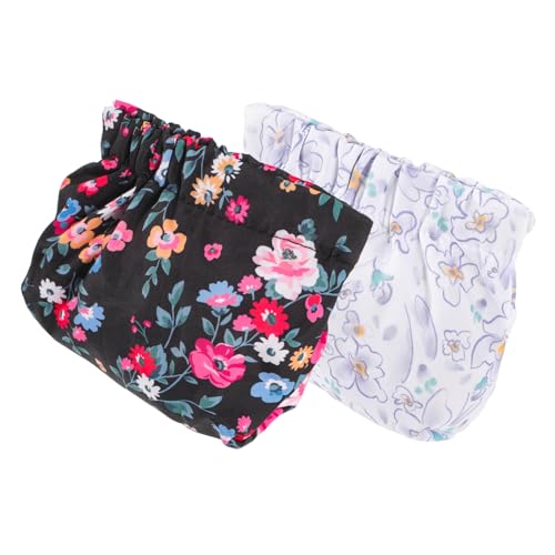 minkissy 2stücke Reise-Kosmetiktasche Für Damen Tragbare Make-up-Tasche Mit Blumenmuster Aufbewahrungstasche Für Kosmetika Lippenstift Und Kleine Gegenstände Geeignet Für Reisen Büro von minkissy