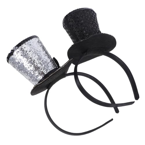 minkissy 2 STÜCK Mini Haarreif mit Glitzer Mini Festliches Party Haarband für Mädchen und Damen Passend für Karneval Halloween Weihnachten und Neujahrsfeiern von minkissy