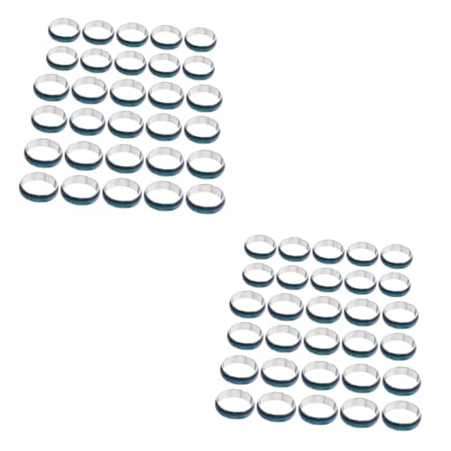 minkissy 2 Sätze Farbwechsel Ringe Für Frauen Und Kreative Stimmungsschmuck Für Besondere Anlässe Und Alltag 50 Stück * 2 von minkissy