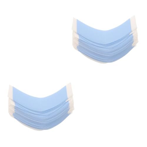minkissy 2 Sätze Film Zur Haarverlängerung Aufkleber Für Haarverlängerung Selbstklebendes Spitzenband Nahtloses Verlängerungsband Für Haare Spitzenband Für Perücken Pu Sky-blue 36 Blatt*2 von minkissy