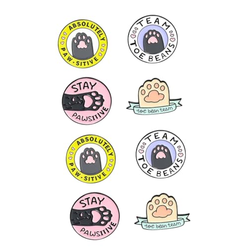 minkissy 2 Sätze Katzenpfoten Brosche Clip Teiliges Niedliches Design Für Kleidung Schals Taschen Einfach Zu Befestigen Für Kreative Accessoires 4 Stücke * 2 von minkissy