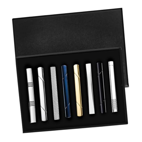 minkissy 2 Sätze Krawattenklammern Für Herren Clip- Krawattenclips Für Männer Krawattenklammer-set Krawattenklammer Geschenkset Lässige Krawattenschließe Männer Krawattennadel 8 Stücke * 2 von minkissy