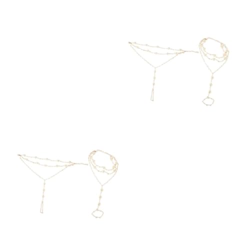 minkissy 2 Sätze Kreative Perlen Fußkette Für Damen Knöchel Kette Für Strandpartys Alltagsmode Einfach Zu Hochwertige Verarbeitung 2 Stücke * 2 von minkissy