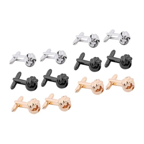minkissy 2 Sätze Manschettenknöpfe Ärmel Links Hemdmanschettenschmuck Herren Accessoires Schmuck Anzug Accessoires Männer Herrenschmuck Manschette Verknüpft Zubehör Legierung 3 Paare * 2 von minkissy