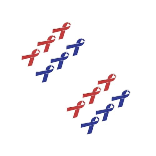 minkissy 2 Sätze Rote Schleifen Broschen Bewusstseinsabzeichen Für Und Krebsbewusstsein Sicherheitsnadel Für Kleidung Taschen Schals Und 6 Stücke * 2 von minkissy