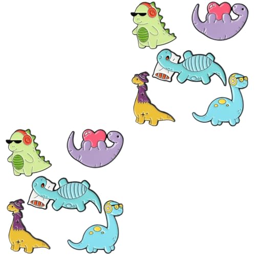 minkissy 2 Sätze Teiliges Cartoon Dinosaurier Broschen Für Frauen Niedliche Emaille Anstecknadeln Zur Dekoration Von Kleidung Taschen Und Rucksäcken Perfektes Für Dinosaurier 5 Stück * 2 von minkissy