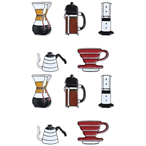 minkissy 2 Sätze Teiliges Cartoon Kaffee Pin Brosche Für Rucksäcke Und Kleidung Niedliche Emaille Pins Für Mode Und Dekoration Für An Familie Und Freunde 5 Stück * 2 von minkissy