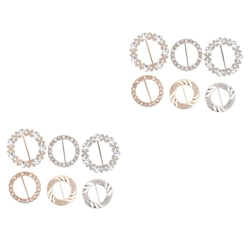 minkissy 2 Sätze Teiliges Eleganter Perlen Schalclip Tragbar Multifunktional Für Schals Kleidung Taschen Verschiedene Farben 6 Stück * 2 von minkissy