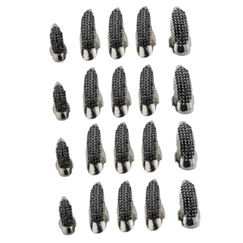 2 Sätze Teiliges Gothic Punk Style Fingernagel Krallenringe Für Cosplay Große Kleine Ringe Gun Mit Funkelnden Kristallsteinen 10 Stück * 2 von minkissy