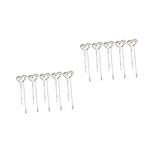 minkissy 2 Sätze Teiliges Herz Broschen Mit Quasten Anstecknadeln Für Damenanzüge Corsage Schmuckaccessoires Für Besondere Anlässe Abendessen 5 Stück * 2 von minkissy