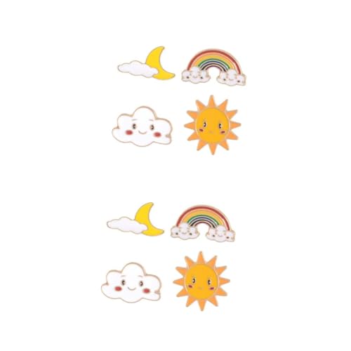 minkissy 2 Sätze Teiliges Regenbogen Broschen Kreative Anstecker Für Damen Schmuck Für Kleidung Accessoires Besondere Anlässe 4 Stücke * 2 von minkissy