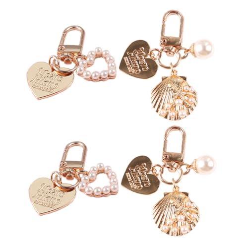minkissy 2 Sätze Teiliges Süße Herz Schalen Schlüsselanhänger Bag Pendants Bunten Farben für Taschen Schlüssel Handys Kreative für Freunde von minkissy