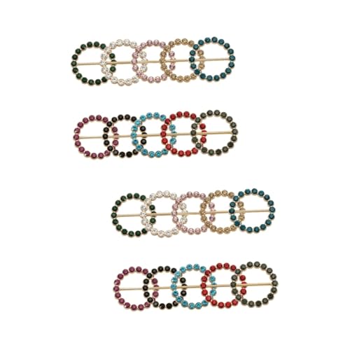 minkissy 2 Sätze Teiliges Tragbare Schalringe Multifunktionale Schalclips Dekorative Clips Für Kleidung Gemischte Farben Stilvolles Design Für Blusen Und T Shirts 10 Stück * 2 von minkissy