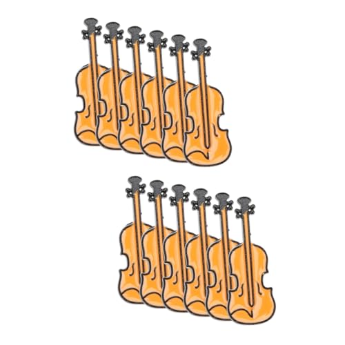 minkissy 2 Sätze Violin Broschen Für Damen Und Herren Metall Anstecknadel Für Kleidung Schals Und Hüte Kreative Musikinstrument Dekoration Für Verschiedene Anlässe 6 Stück * 2 von minkissy