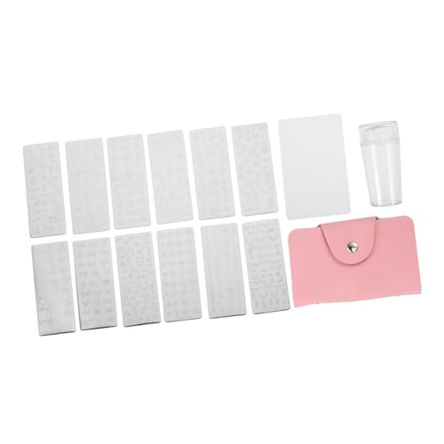 minkissy 2 Sets Nageldruck Schaber Stempel Set Werkzeuge Nägel Set Transparent Nagellack Anzug Nail Art Stamper Nagelstempel Nagelstempel Kit Praktische Nail Art Platten Silica Gel von minkissy