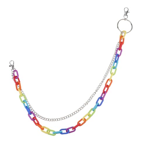 minkissy 2 Stck. Bunte Taillenkette mit Regenbogen Design Modischer Gürtel für Damen Einfacher Clipverschluss für Alltag Partys und Feiern Hochwertige Verarbeitung für Langlebigkeit von minkissy