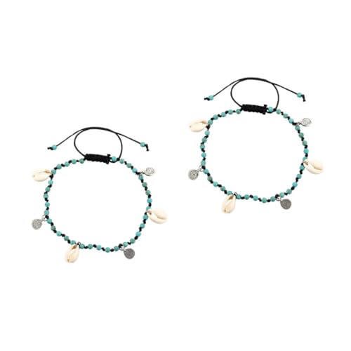 minkissy 2 Stck. Kreative Fußkette Muscheln Verstellbare Vintage Anklet für Damen Eleganter Fußschmuck für Sommer Boho Langanhaltende Schönheit von minkissy
