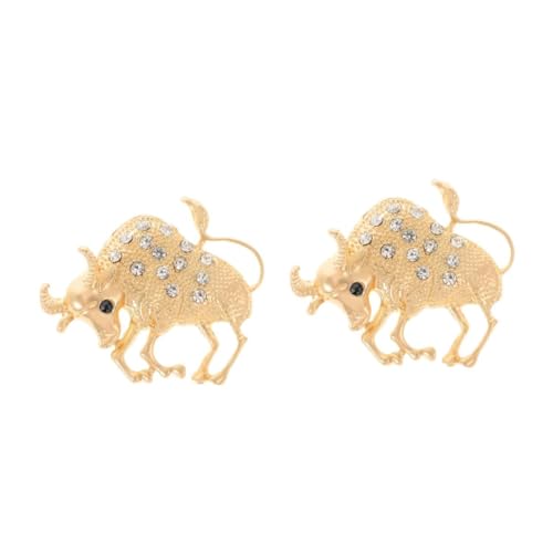 minkissy 2 Stck. Tier Brosche Legierung mit Zirkonia für Herren Stilvolle Deko für Anlässe Wie Partys Geburtstage Feiertage von minkissy