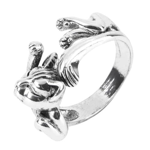 minkissy 2 Stck. Vintage Cat Open Ring Stilvoller Silberschmuck mit Katzenmotiv für Damen und Jugendliche für und Tägliches Tragen von minkissy