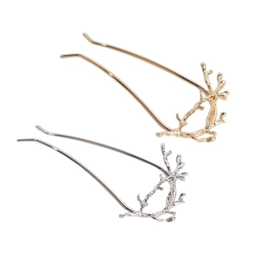 minkissy 2 Stk Antike Haarnadeln in U-form Haarschmuck Für Die Braut Haarstäbchen Antik Bronze Dutt Haarnadeln u Brötchen Bobby Pins Haarschmuck Für Frauen Hochzeit Stift Japanisch Fräulein von minkissy