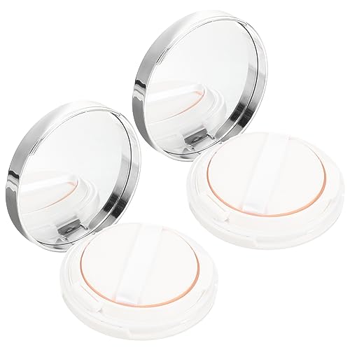 minkissy Make-up-Puder-Behälter 2 Stk Körperpuder Behälter Für Puderquaste Behälter Für Flüssige Grundierung Leeres Kissen-kompaktgehäuse Leerer Make-up- Loses Pulver Concealer Reisen Abs von minkissy