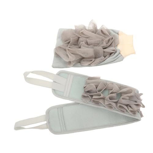 minkissy 2 Stk Waschbar Handtuch Mikrofaser Bad Dusche Schrubber Spa Abs peeling bürste exfoliating brush hautpflege bath towels Körperpeelingtücher Peeling-Tool für den Rücken Rayon Grey von minkissy