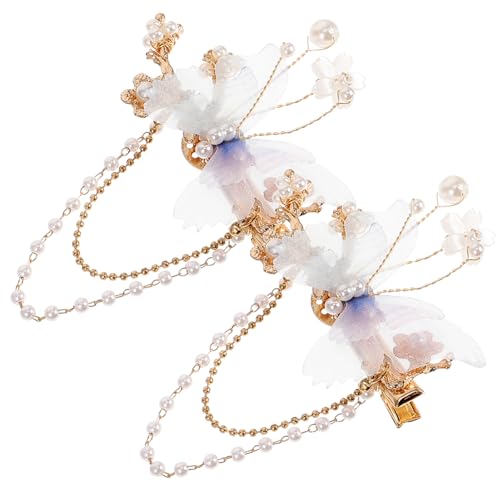 minkissy Haarspange Damen 2 Stück Vintage-spitze Schmetterlings-haarspange Stilvolle Haarspangen Für Damen-accessoires von minkissy