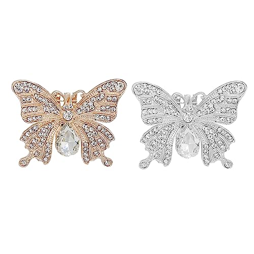 minkissy 2 Stück Abnehmbare Schuhschmuck Clips für Damen Funkelnde Schuhdekoration Hochzeiten Partys Stilvolle Designs von minkissy