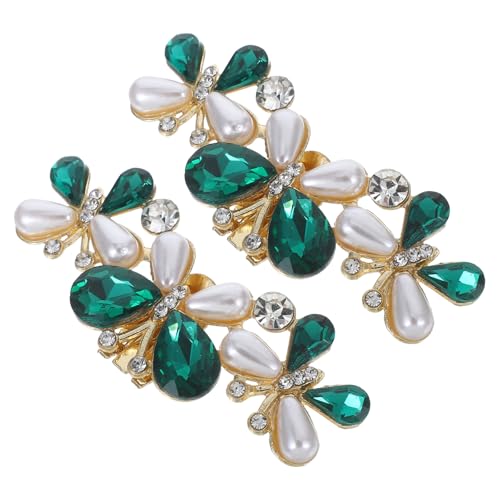 minkissy 2stücke Schuhschmuck-anhänger Mit Strasssteinen Abnehmbare Schuhclips Für Damenabsätze Dekorative Schnallen Mit Schleife Hochzeitsschuhclips Für High Heels von minkissy