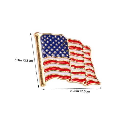 minkissy 2 Stück Amerikanische Flagge Brosche aus Langlebigem Sichere Anstecknadel für Damen und Herren Vielseitiger Schmuck zur Dekoration von Kleidung bei Formellen und Freizeit Anlässen von minkissy
