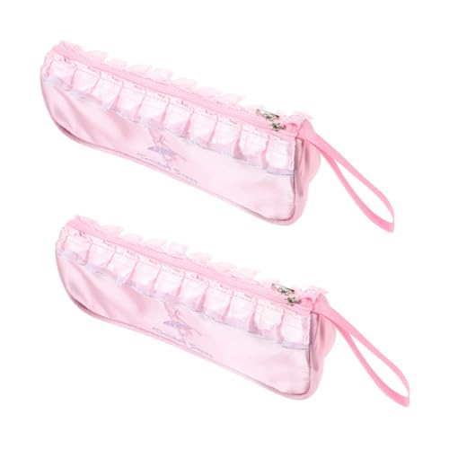 minkissy 2stücke Ballett-tanzschuhtasche Aus Polyester Mit Reißverschluss Und Netz-Organizer Für Damen Und Mädchen Leichte Und Platzsparende Aufbewahrungstasche Für Ballettschuhe Zum von minkissy