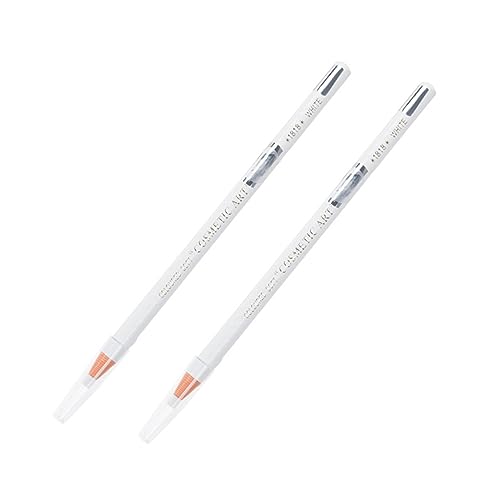 minkissy 2st Augenbrauenstift Weißer Liner Microblading Wimpernfarbe Make-up-highlighter Lidschattenstift Weißer Eyeliner Für Die Wasserlinie Lipliner Spule Fräulein Wasserdicht von minkissy