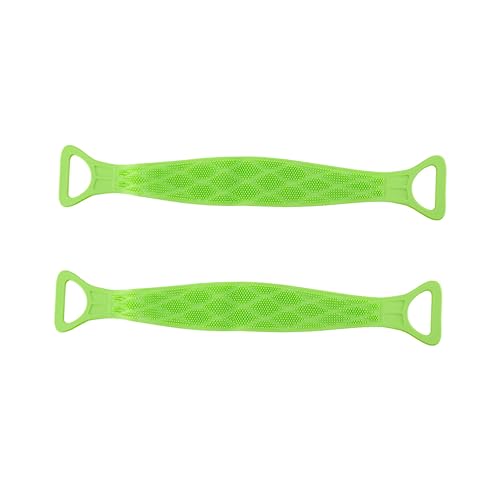 minkissy 2 Stück Badebar Luffa Badeschrubber Handtücher Peeling -Bürste Handtuch reiben Handtuch zum Abreiben des Rückens Rückenziehendes Handtuch Duschtuch für den Rücken Green von minkissy