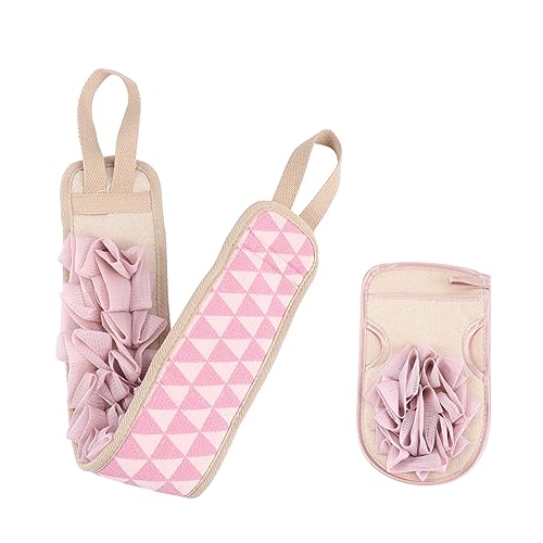 minkissy 2 Stück Badetuch Rücken-duschhandschuhe Peeling-badebürste Für Die Hautpflege Des Rückens Polyester-baumwollmaterial von minkissy