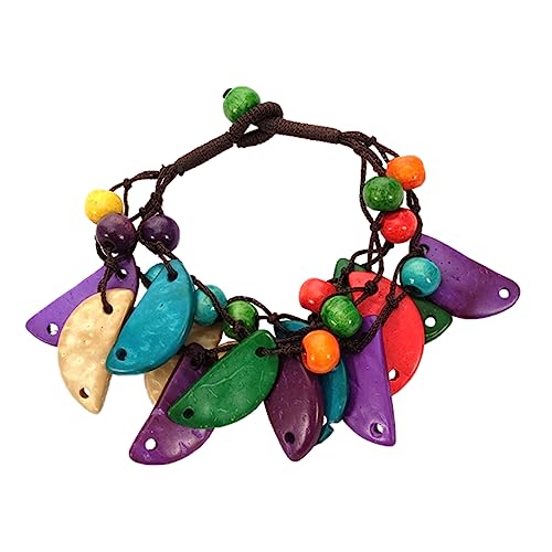 minkissy 2 Stück Boho Armband Holzperlen Handgefertigte Stilvolle Armketten Kokosnuss Schalen Kreatives Design für Partys Besondere Anlässe Einzigartiger Schmuck für Damen von minkissy