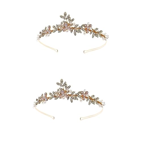 2st Braut Hochzeit Stirnband Hochzeitsaccessoires Für Bräute Frauen Brautkopfschmuck Für Die Hochzeit Hochzeit Diademe Hochzeitsschmuck Fräulein Wild Dünnes Stirnband Strass von minkissy