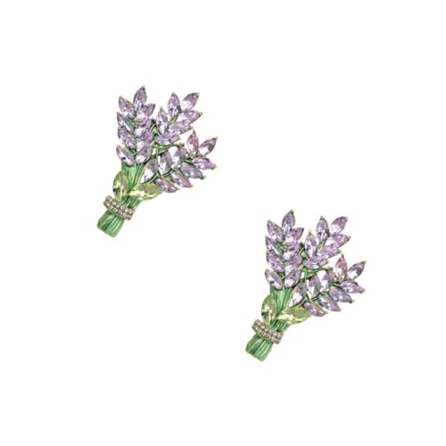 minkissy 2 Stück Brosche Anstecknadel für Damen Blumenbrosche mit Strassdekoration für Kleidung Hüte Kleider Anzüge Partys Besondere Anlässe von minkissy