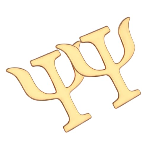 minkissy 2 Stück Broschen Damen und Herren Kreative Psychologie Designs Robuste Legierung Vielseitige Anstecknadeln für Kleidung Pullover Taschen Goldene Symbol Broschen von minkissy
