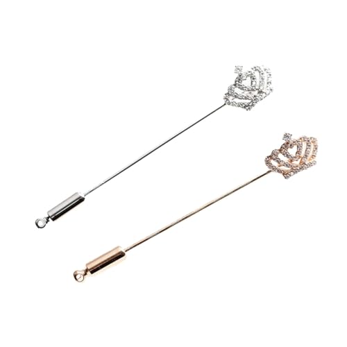 minkissy 2 Stück Broschen mit Krone Design für Damen Dekorative Cape Buckles und Cardigan Anstecker Stilvolle Accessoires für Kleidung und Schals von minkissy