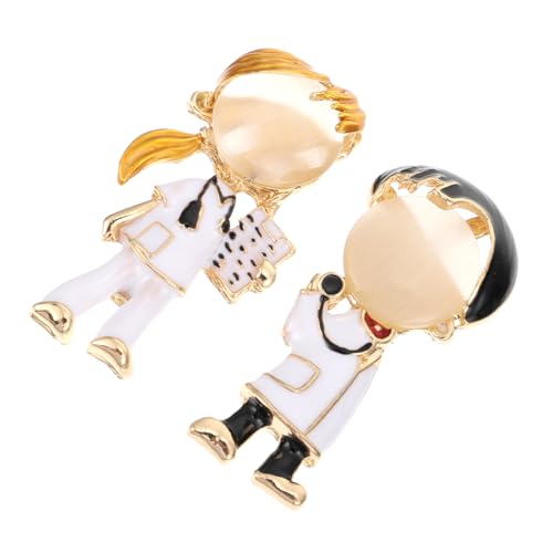 minkissy 2 Stück Cartoon Broschen Niedliche Anstecknadeln für Kreative Animation Design für Kleidung Hüte Taschen Schals Einzigartige Dekoration von minkissy